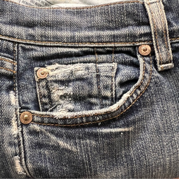 7 For All Mankind Bootcut Jeans Vintage 2005 Distressed Women’s Size 30 Y2K - Picture 11 of 15